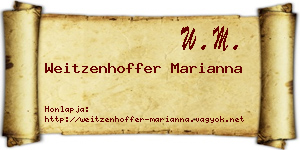 Weitzenhoffer Marianna névjegykártya