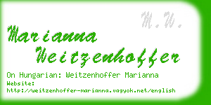 marianna weitzenhoffer business card